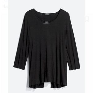 Colette Leander Cutout Back Swing Knit Top‎